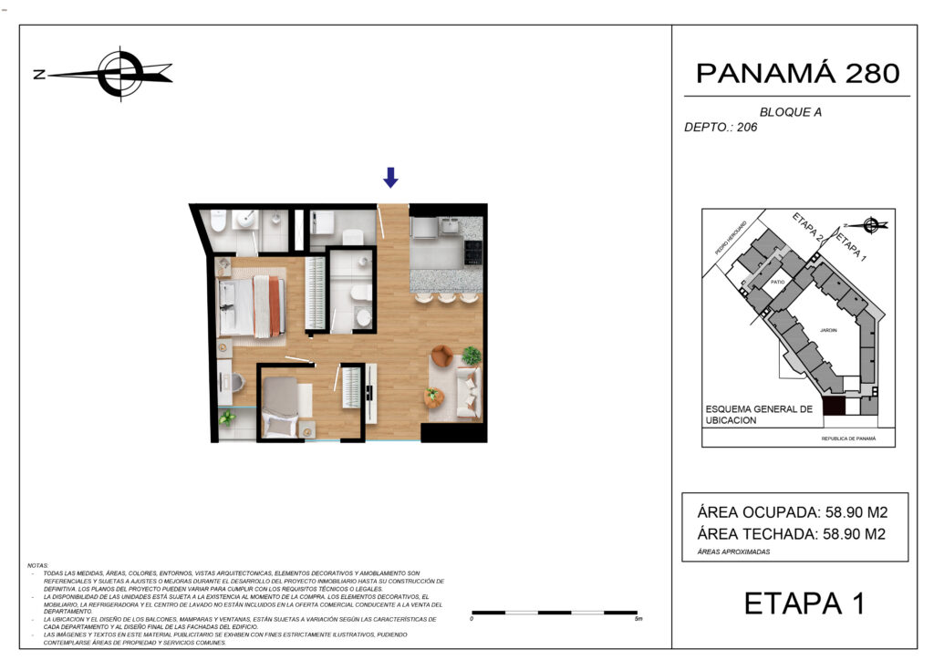Plano de la tipología ETAPA 1 - 206