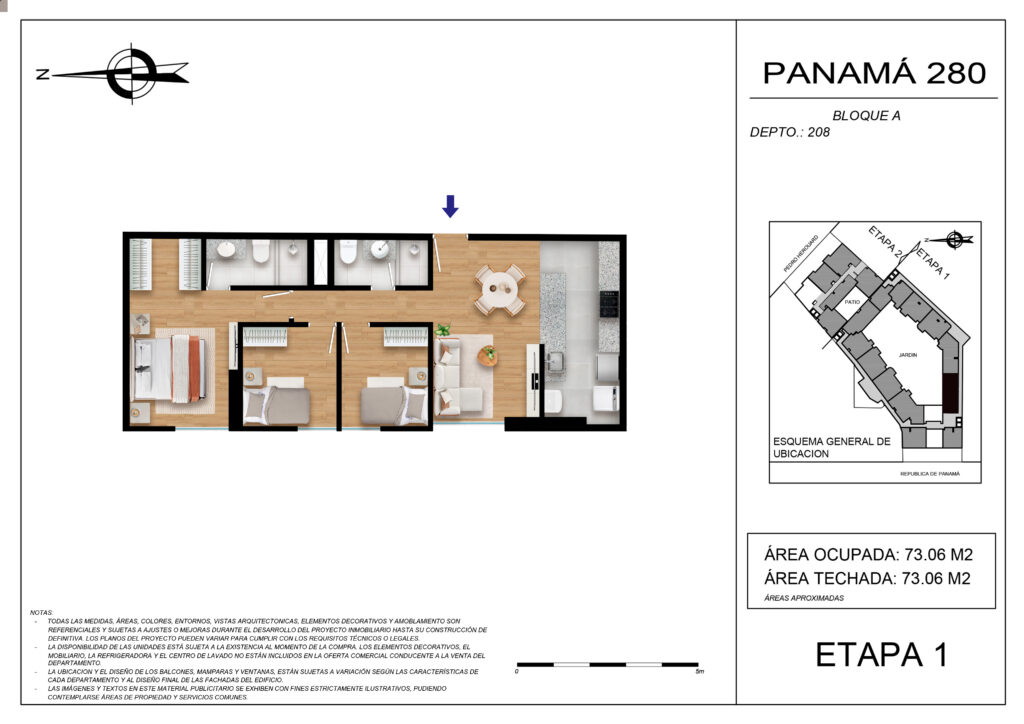 Plano de la tipología ETAPA 1 - 208